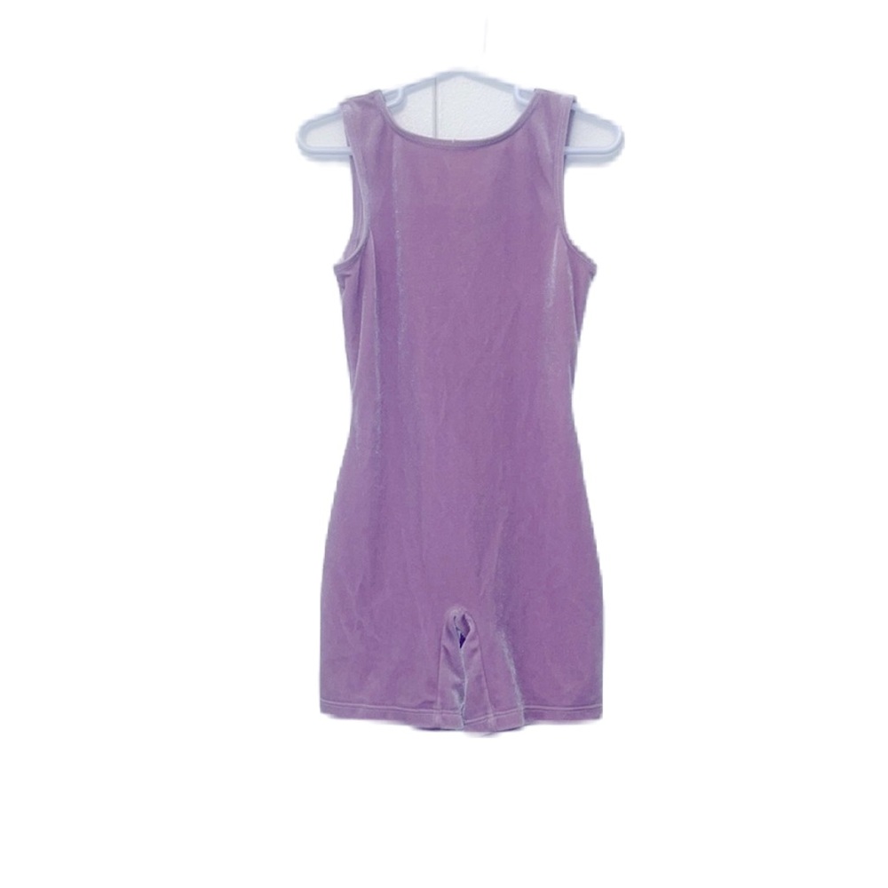 Mauve Purple Danskin Velvet Biketard Size 6x-7